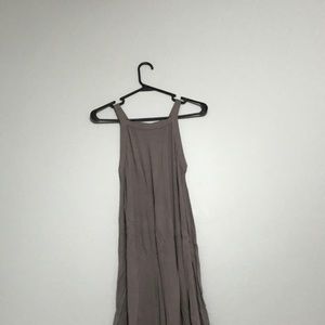 tan swing dress